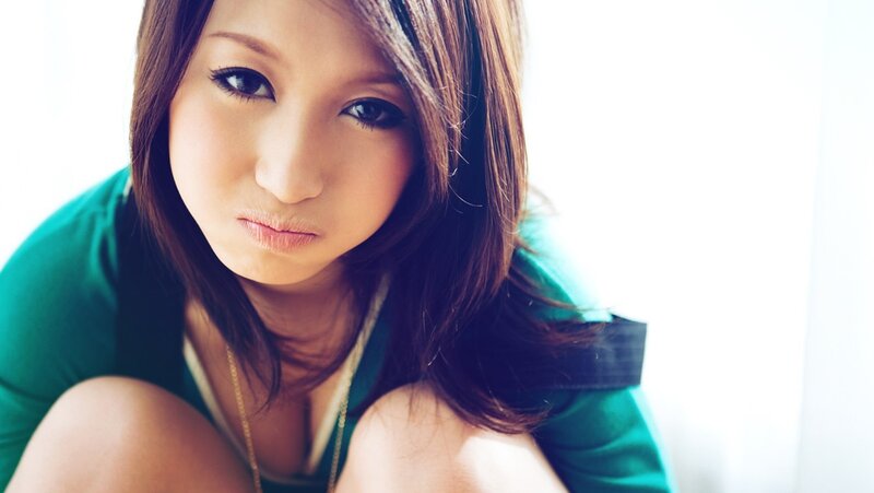 woman in green top