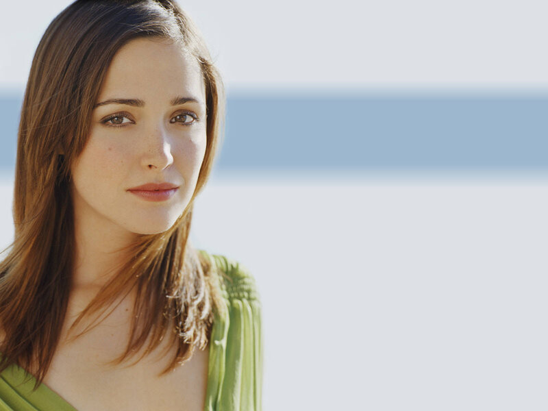woman in green top