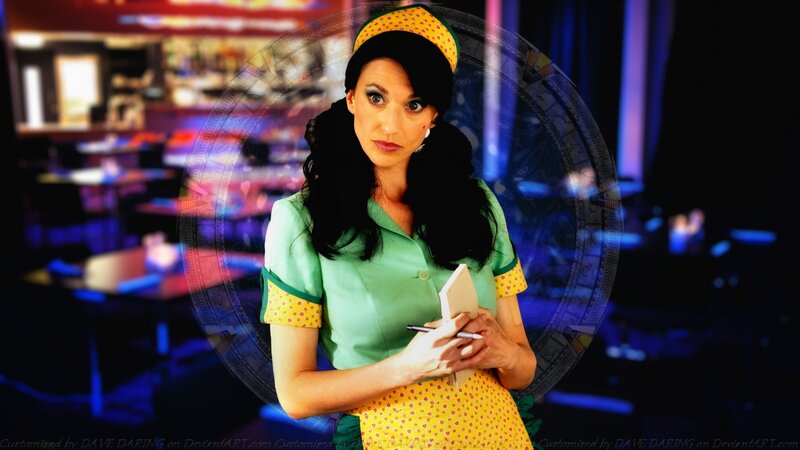 Woman in Green Uniform — Dramatic, Night