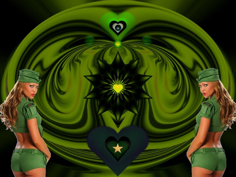 Woman in Green Uniform — Dramatic