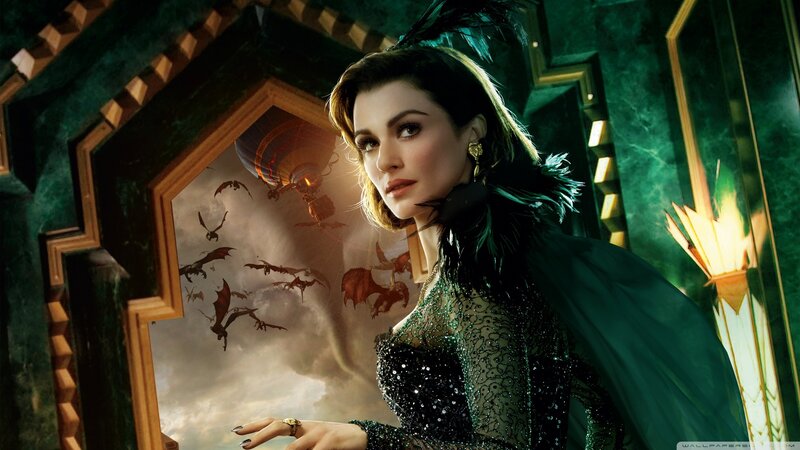 Woman in green with dragons