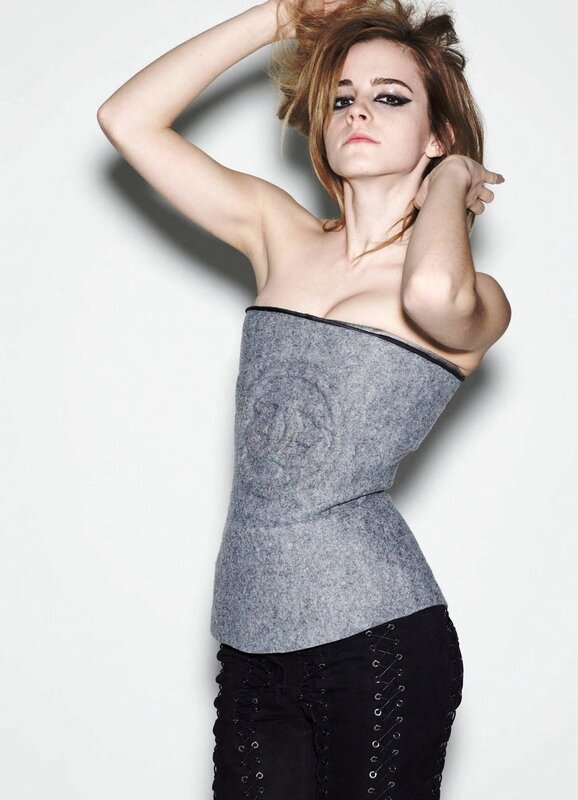 woman in grey corset top