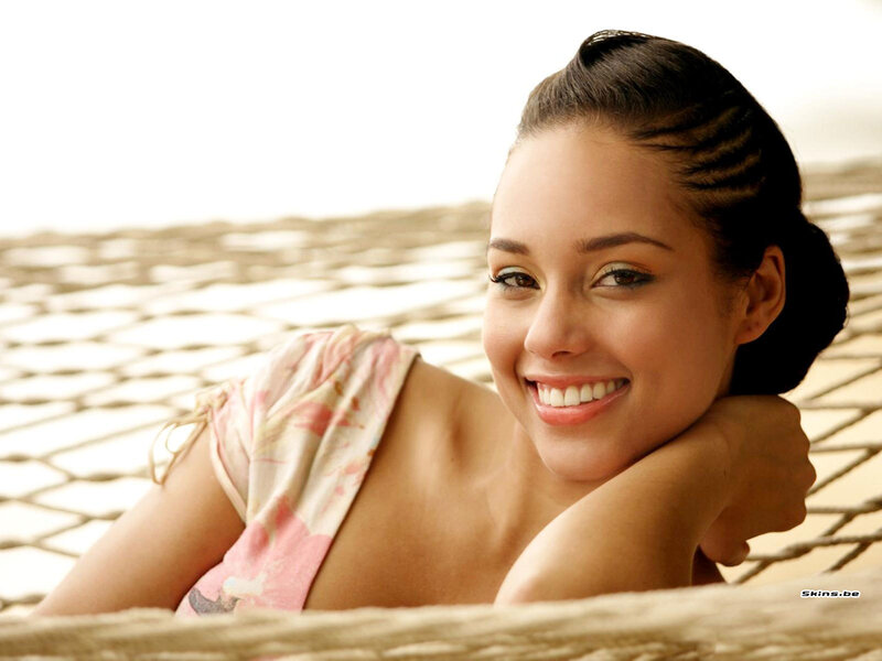 Woman in Hammock — Beige
