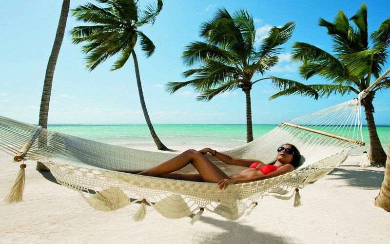 Woman in Hammock — White, Relaxed, Afternoon, Photograph