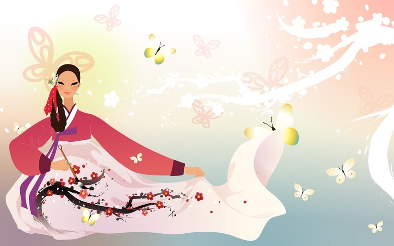 Woman in Hanbok Painting