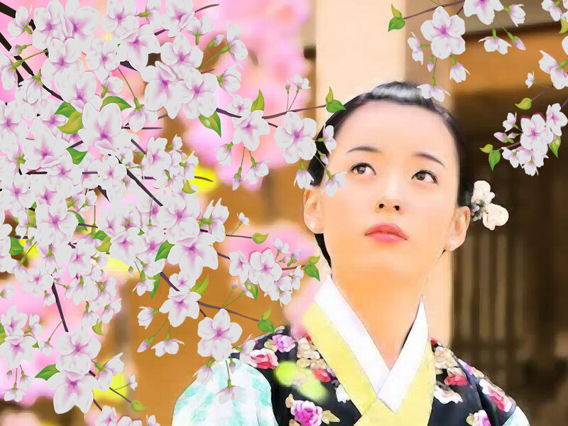 Woman in Hanbok — Pink