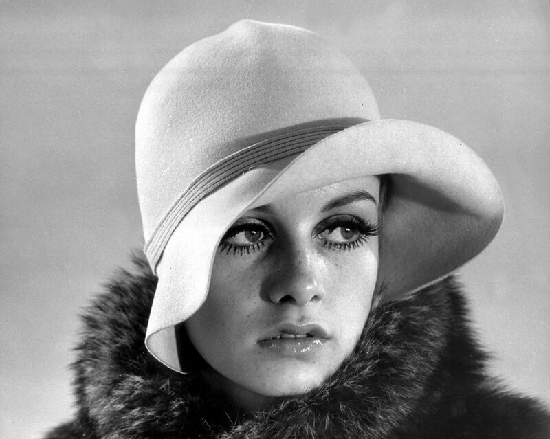 Woman in Hat and Coat — Black, Dramatic, Photograph