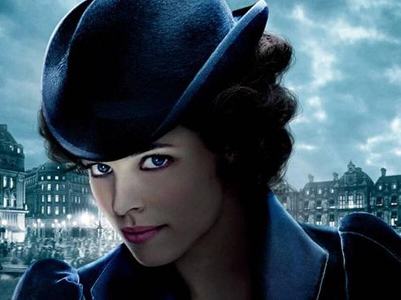 Woman in Hat and Coat — Blue