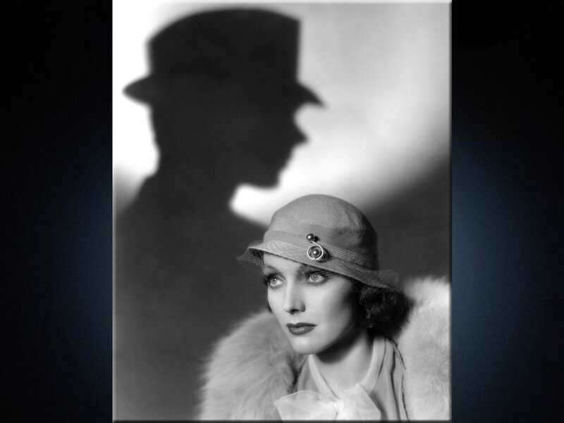 Woman in Hat and Fur Coat — Black