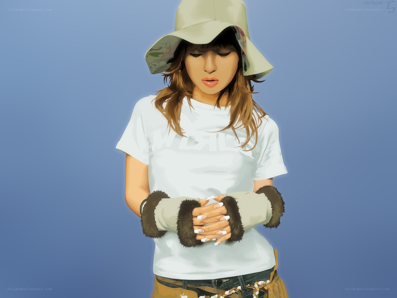 woman in hat and gloves