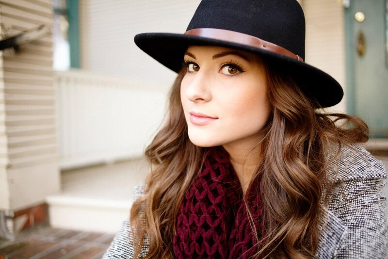 woman in hat and scarf
