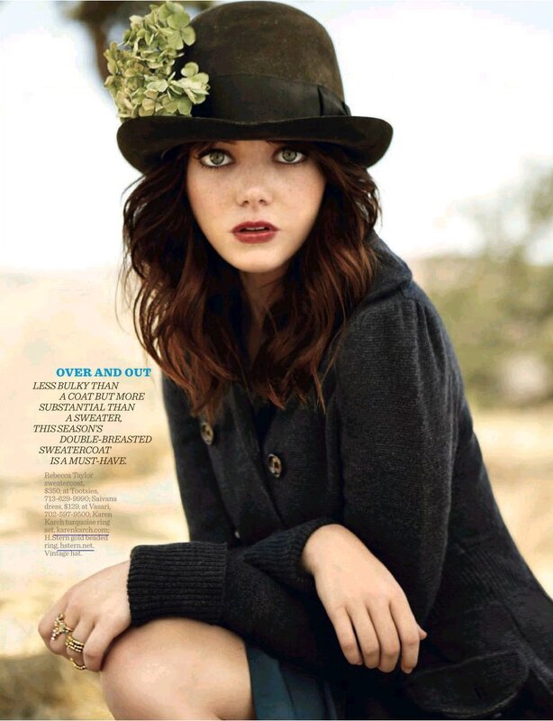 woman in hat and sweatercoat