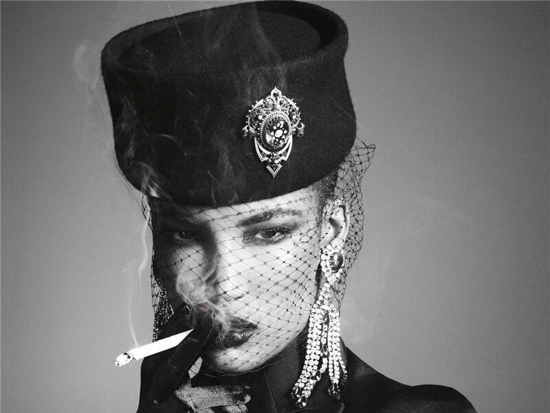 Woman in Hat and Veil