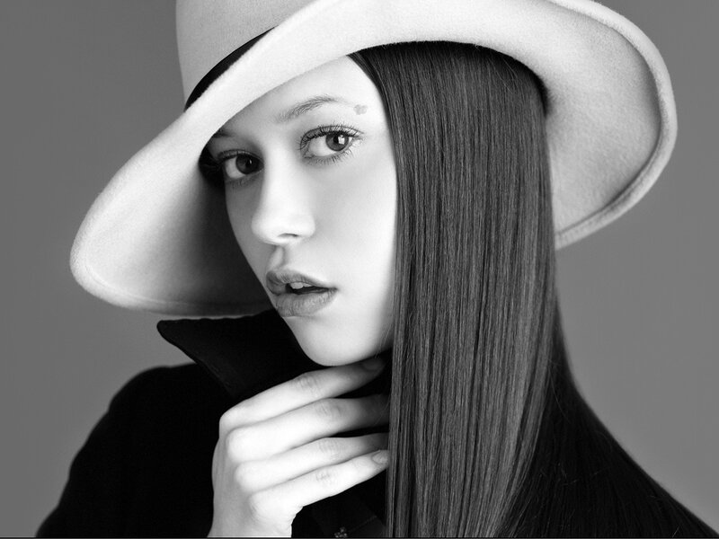 Woman in Hat — Black, Dramatic, Photograph, Coat