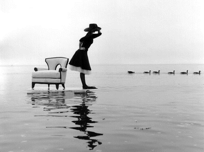 Woman in Hat on Water