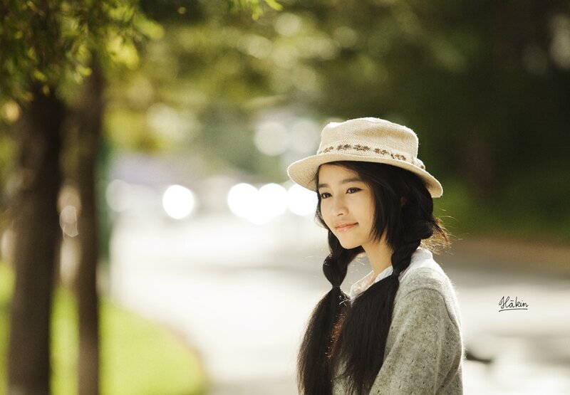 woman in hat outdoors