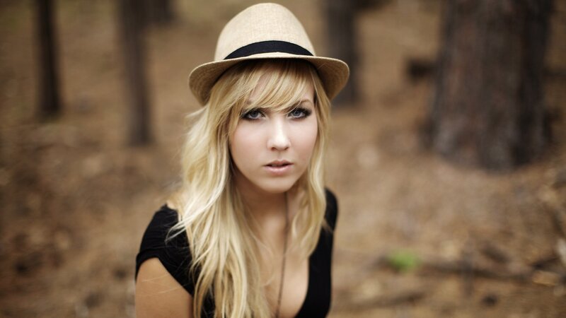woman in hat outdoors