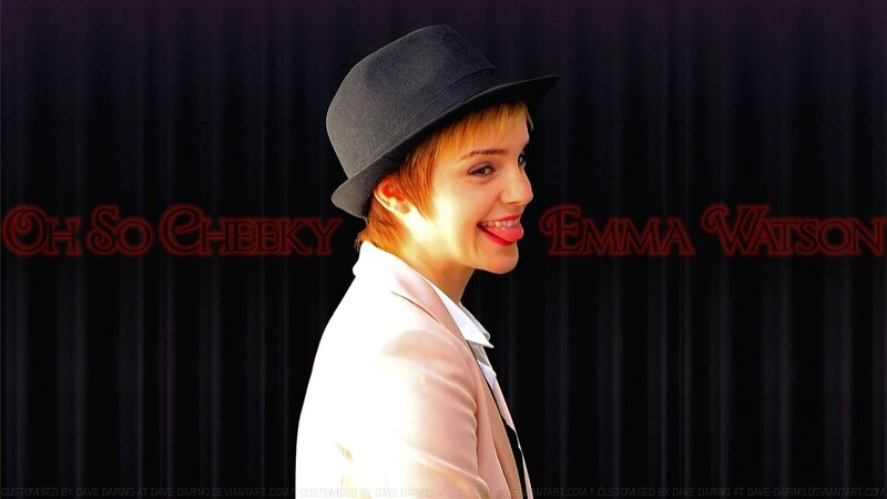 Woman in Hat Smiling — Black, Dramatic, Photograph