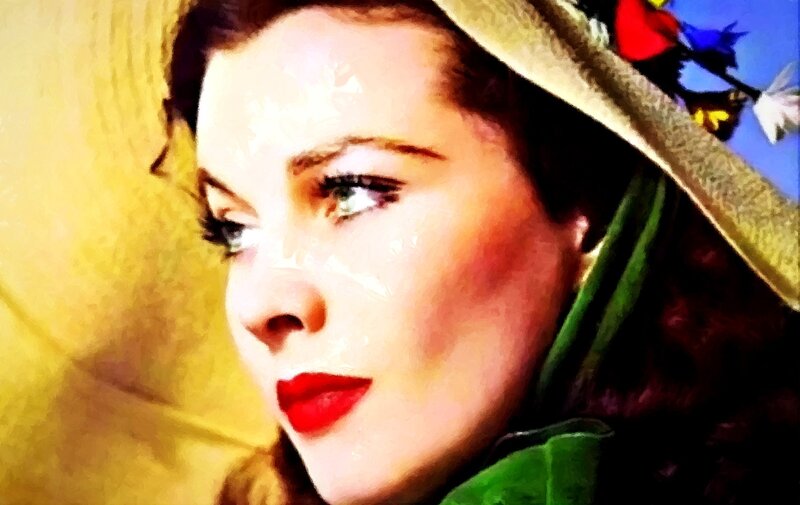 Woman in Hat — Yellow, Dramatic