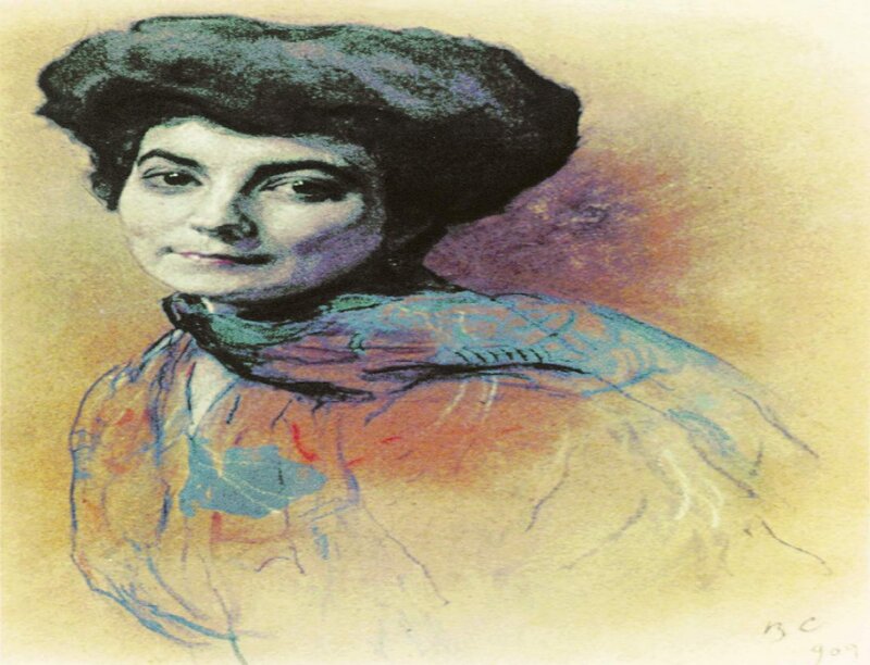 Woman in Hat — Yellow