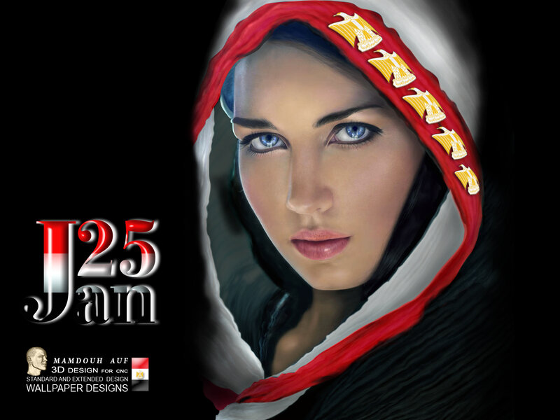 Woman in Headscarf — Black