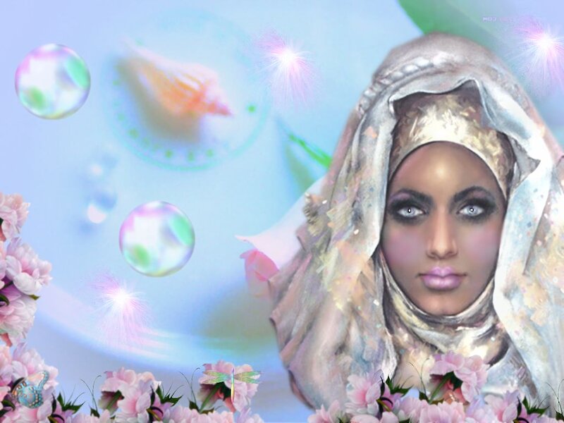 Woman in Headscarf — Pink