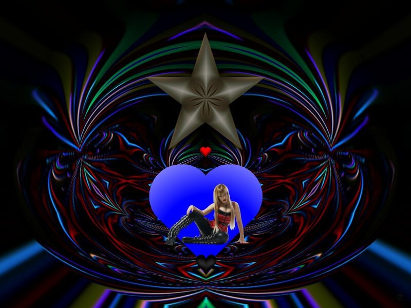 Woman in Heart Shape — Blue