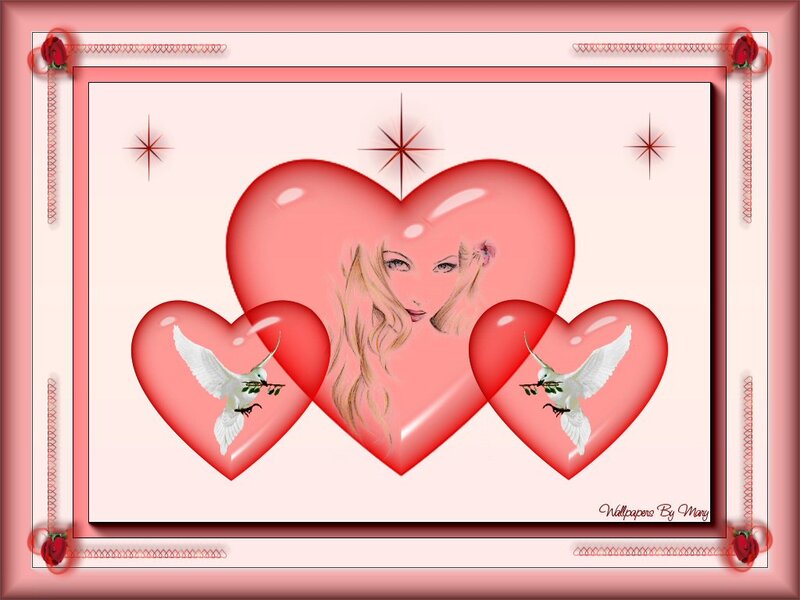 Woman in Heart Shape — Pink