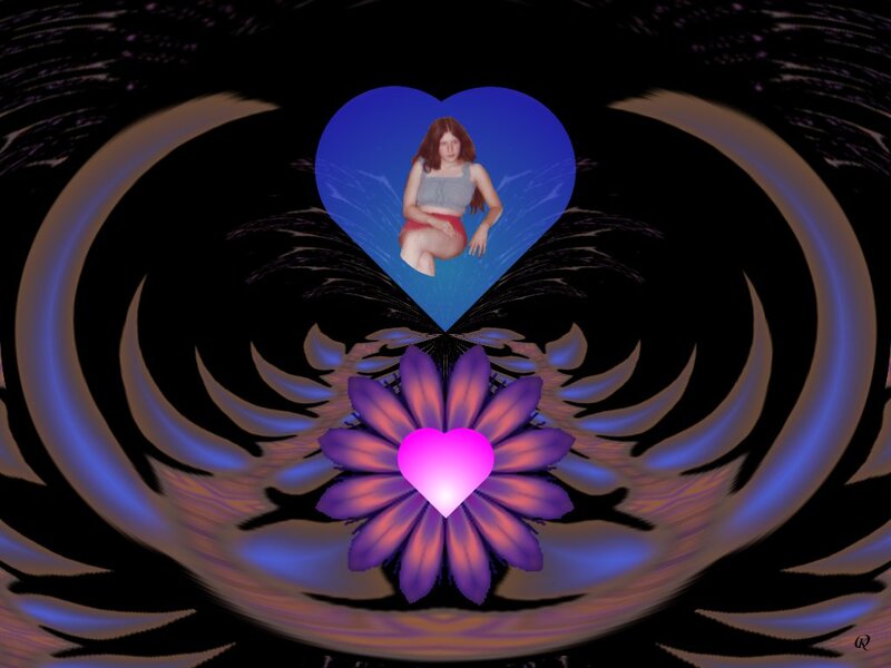 Woman in Heart Shape — Purple