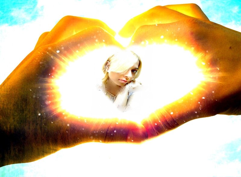 Woman in Heart-shaped Frame