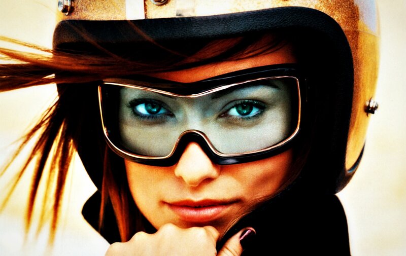Woman in Helmet and Goggles — Brown