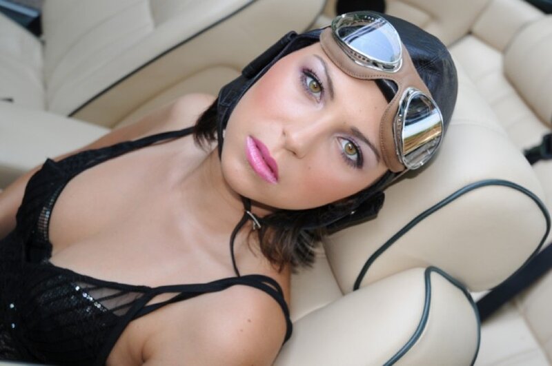 Woman in Helmet and Goggles