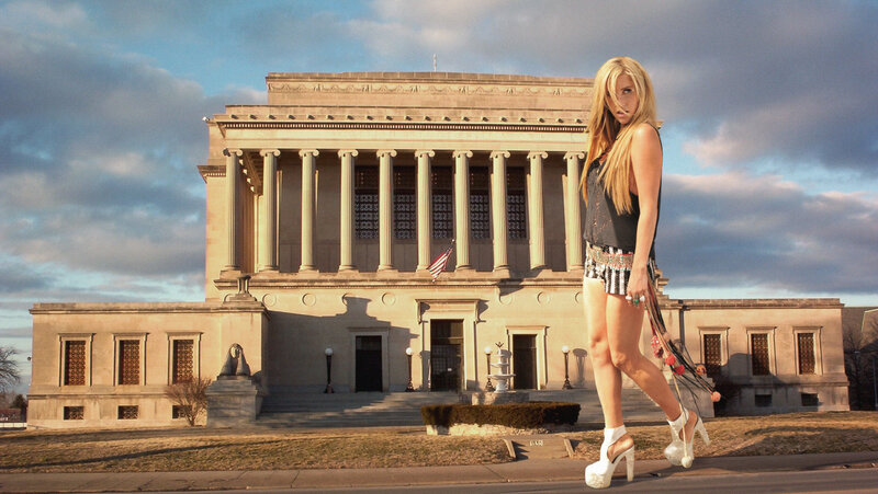 woman in high heels walking