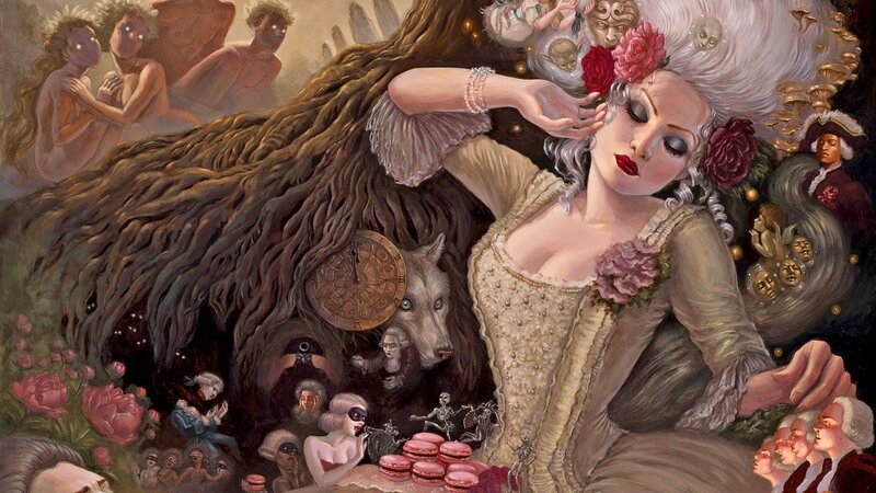 Woman in Historical Dress — Brown, Dreamlike
