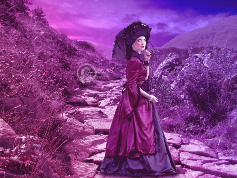 Woman in Historical Dress — Purple