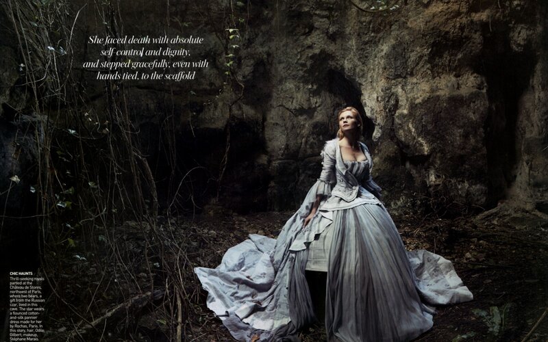 Woman in historical gown