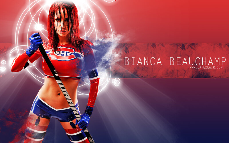 Woman in Hockey Uniform