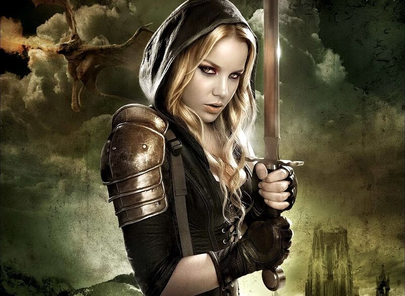 Woman in Hooded Armor — Green, Dramatic