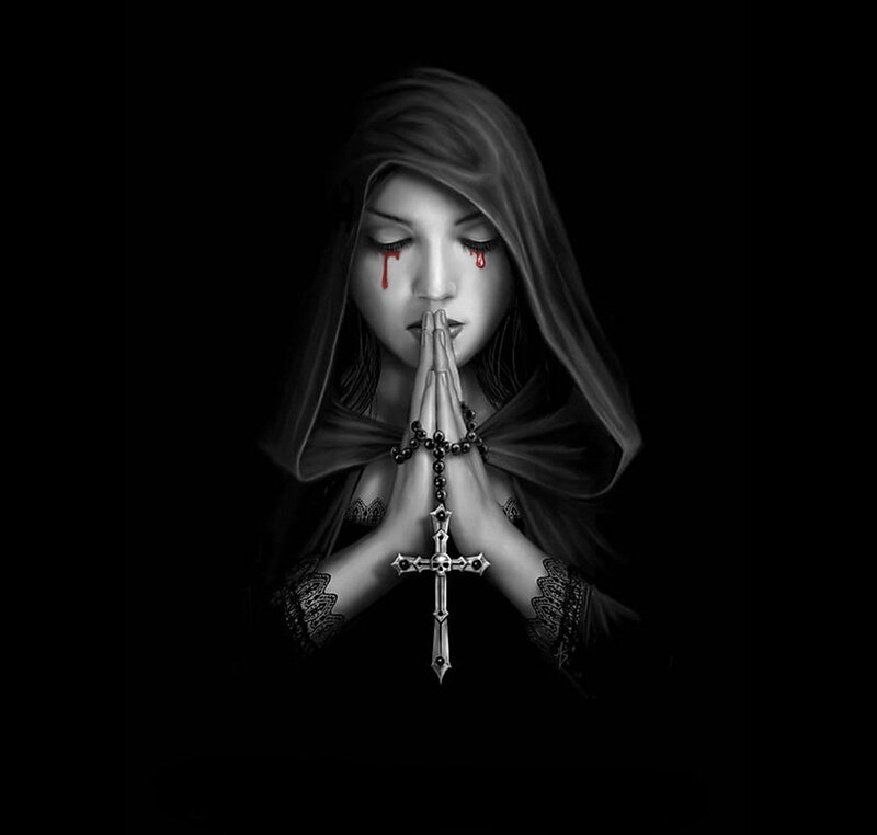 Woman in Hooded Cloak — Black
