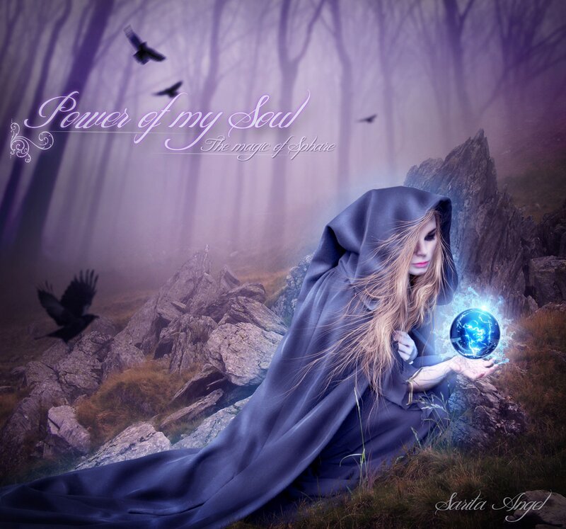 Woman in Hooded Cloak — Purple, Mystical