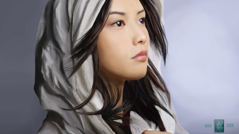 woman in hooded garment