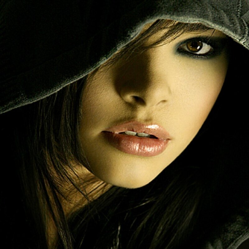Woman in Hooded Jacket — Black