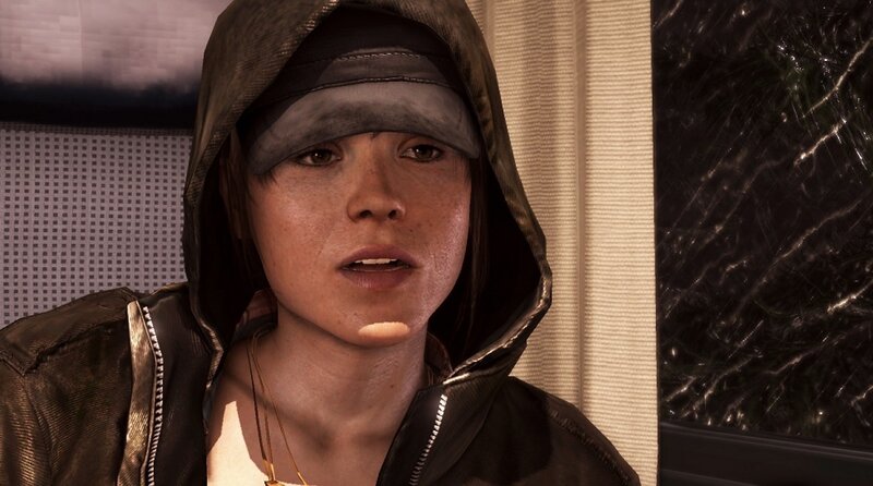 Woman in Hooded Jacket — Brown, Serious, 3d Render