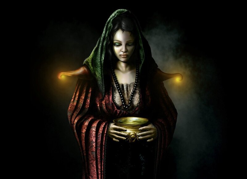 Woman in Hooded Robe