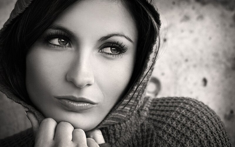 woman in hooded sweater