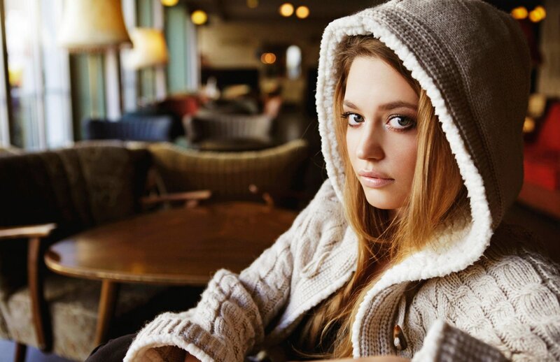 woman in hooded sweater