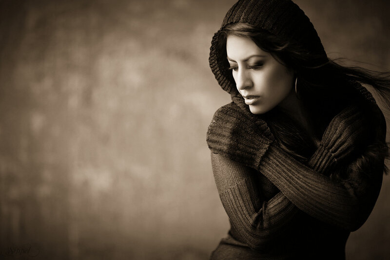 woman in hooded sweater