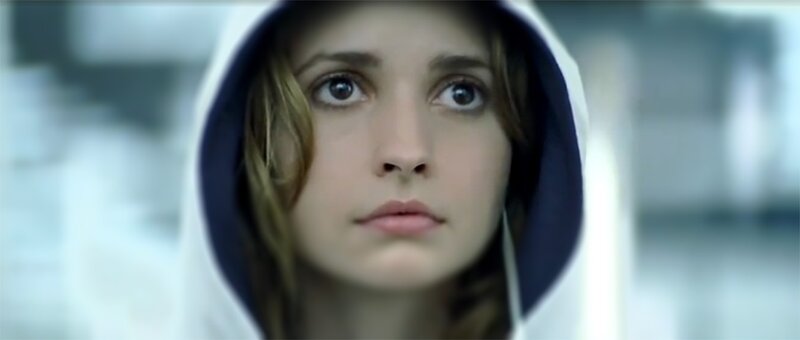 woman in hooded sweatshirt
