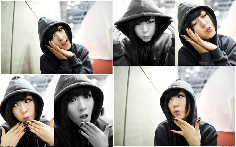 woman in hoodie making faces