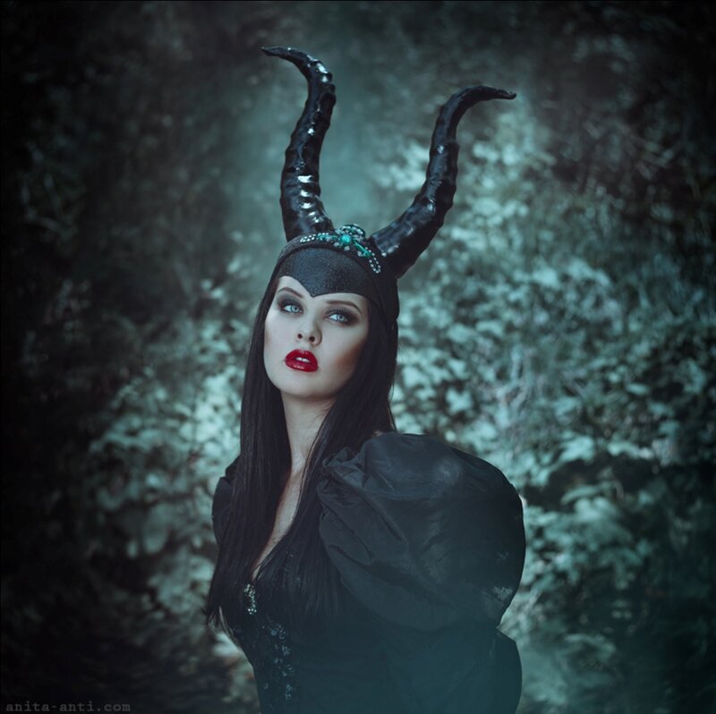 Woman in Horned Costume